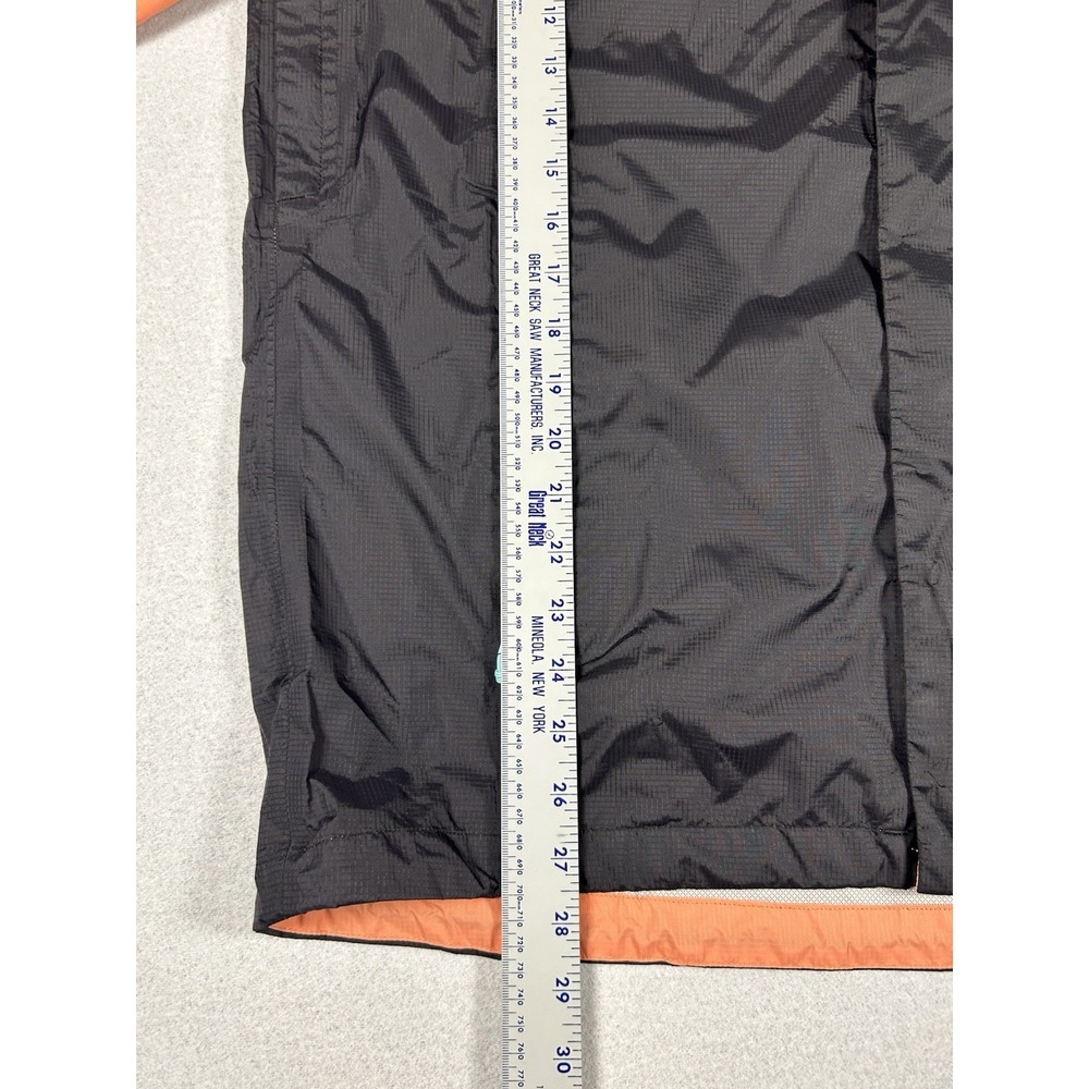 DUTCH BROS COFFEE Hooded Windbreaker Jacket Coat LARGE peach/black Zipper - Picture 6 of 7